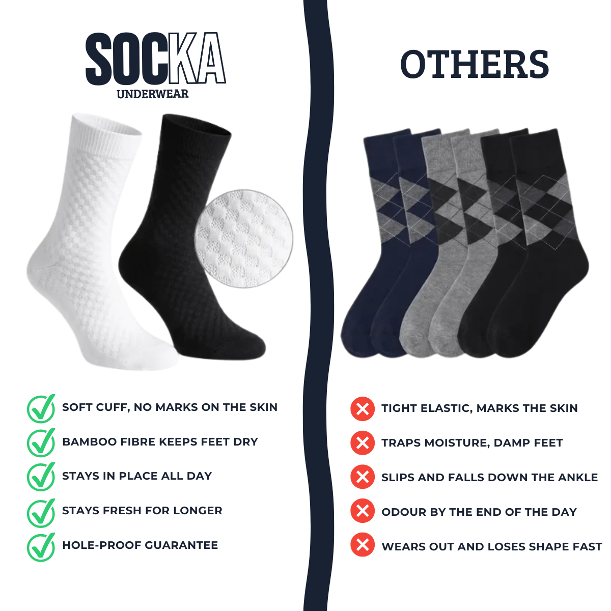 Premium Bamboo Crew Socks